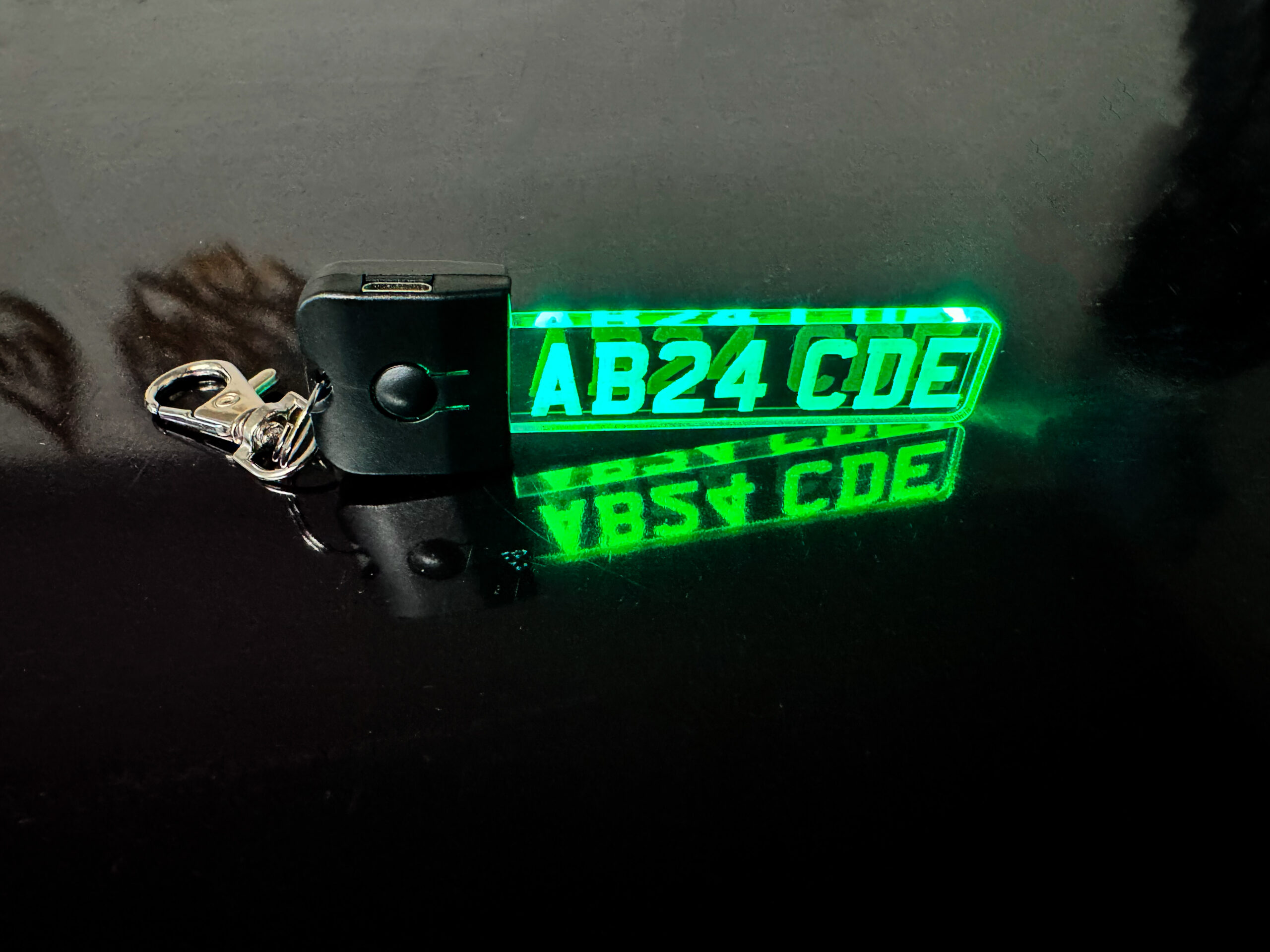 Numb1 Custom Personalised 3D Led Number Plate Keyring - Image 1