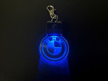 BMW Logo Round LED Light Keyring / Keychain - Image 2
