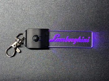 Lamborghini Logo LED Light Keyring / Keychain - Image 6