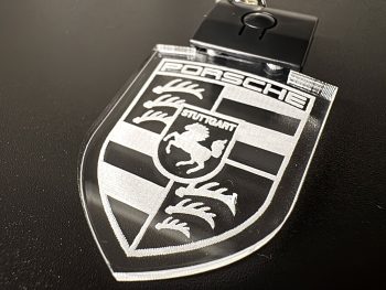 Porsche Round Logo LED Light Keyring / Keychain - Image 6